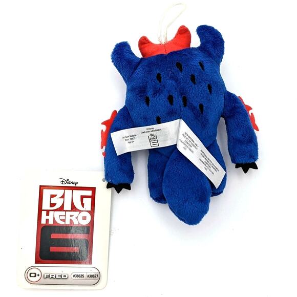 Big Hero 6 Fred Plush Stuffed Animal 5" New with Tag Disney 2014 Blue Monster - Picture 2 of 2